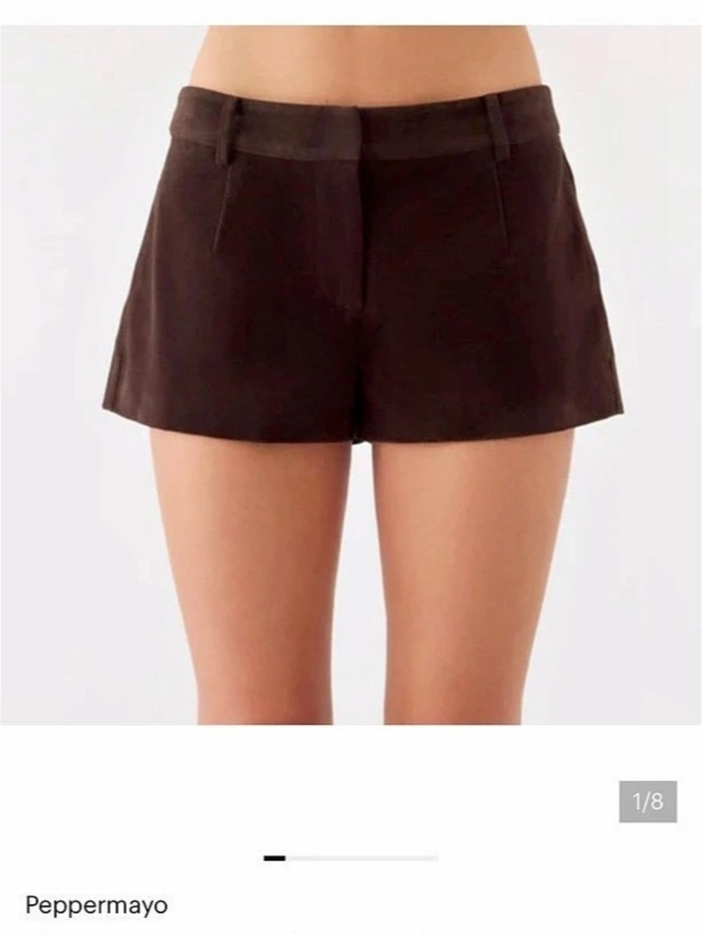 Peppermayo Jeremy Faux Suede Shorts High Waist Brown Like New